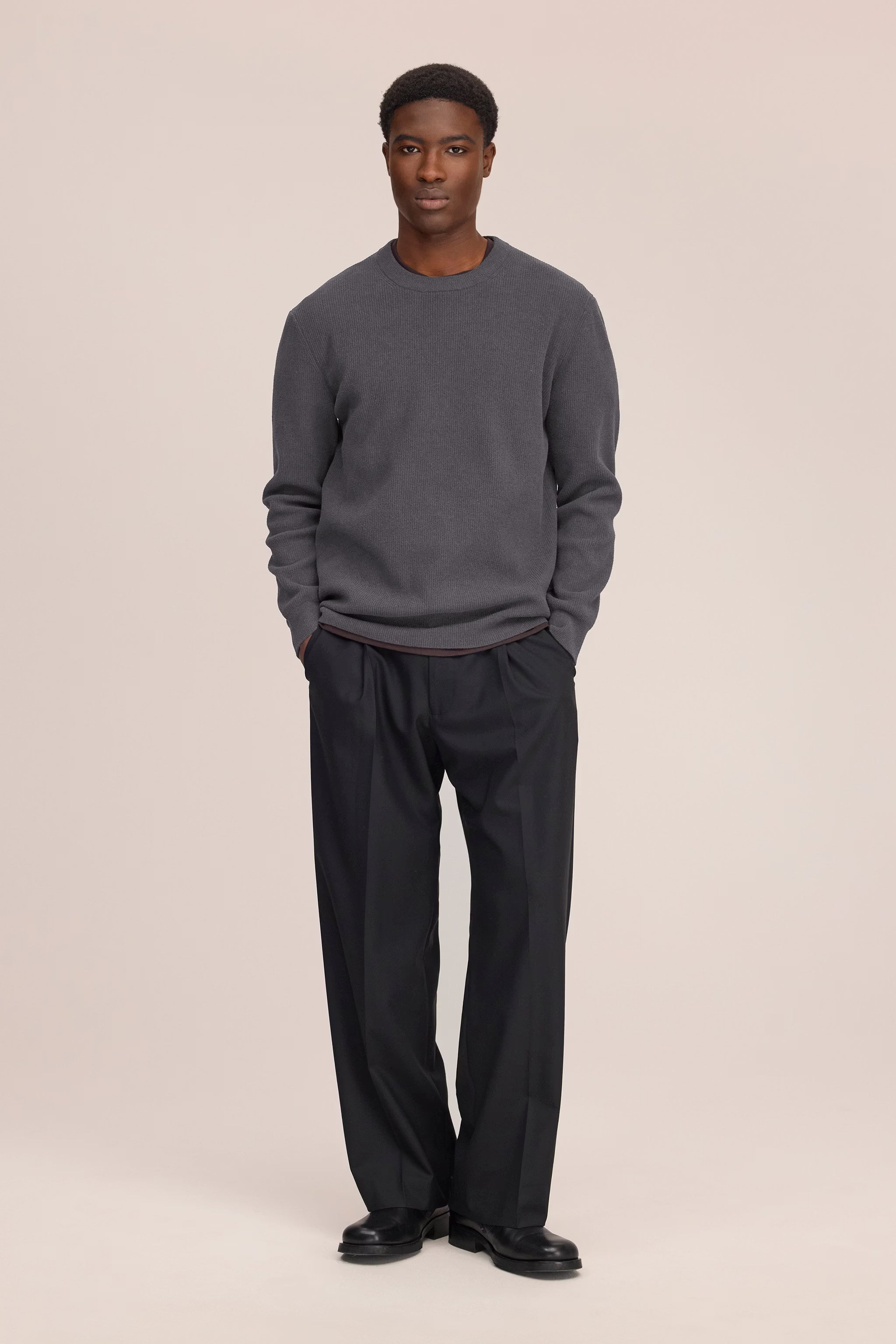 Danny - Lightweight Sweater - Charcoal Mist