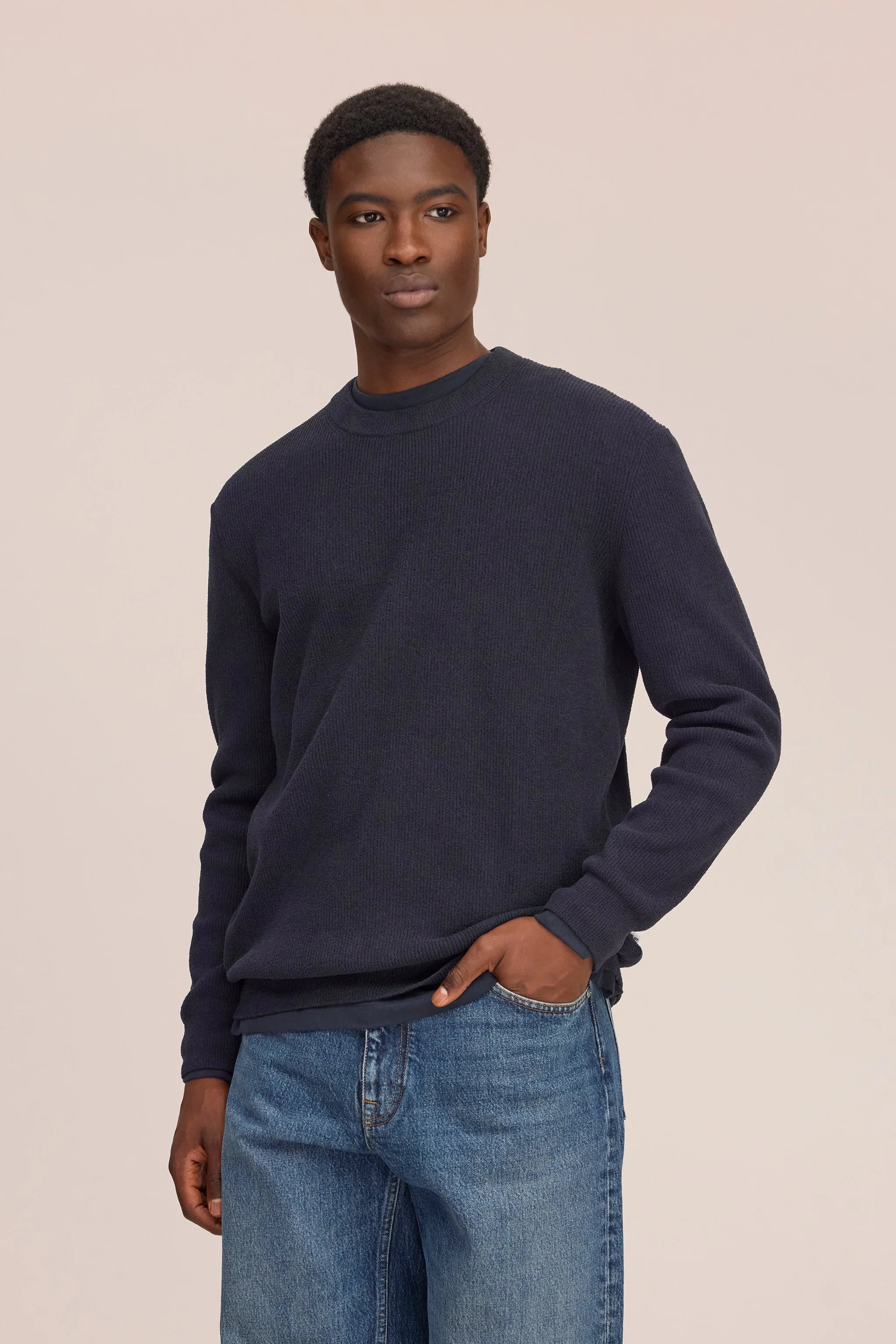 Danny - Lightweight Sweater - Navy Blue