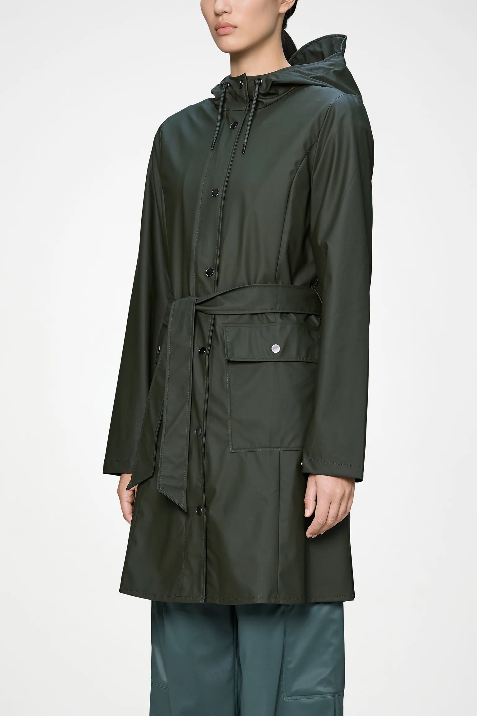 Curve Long Jacket - Green