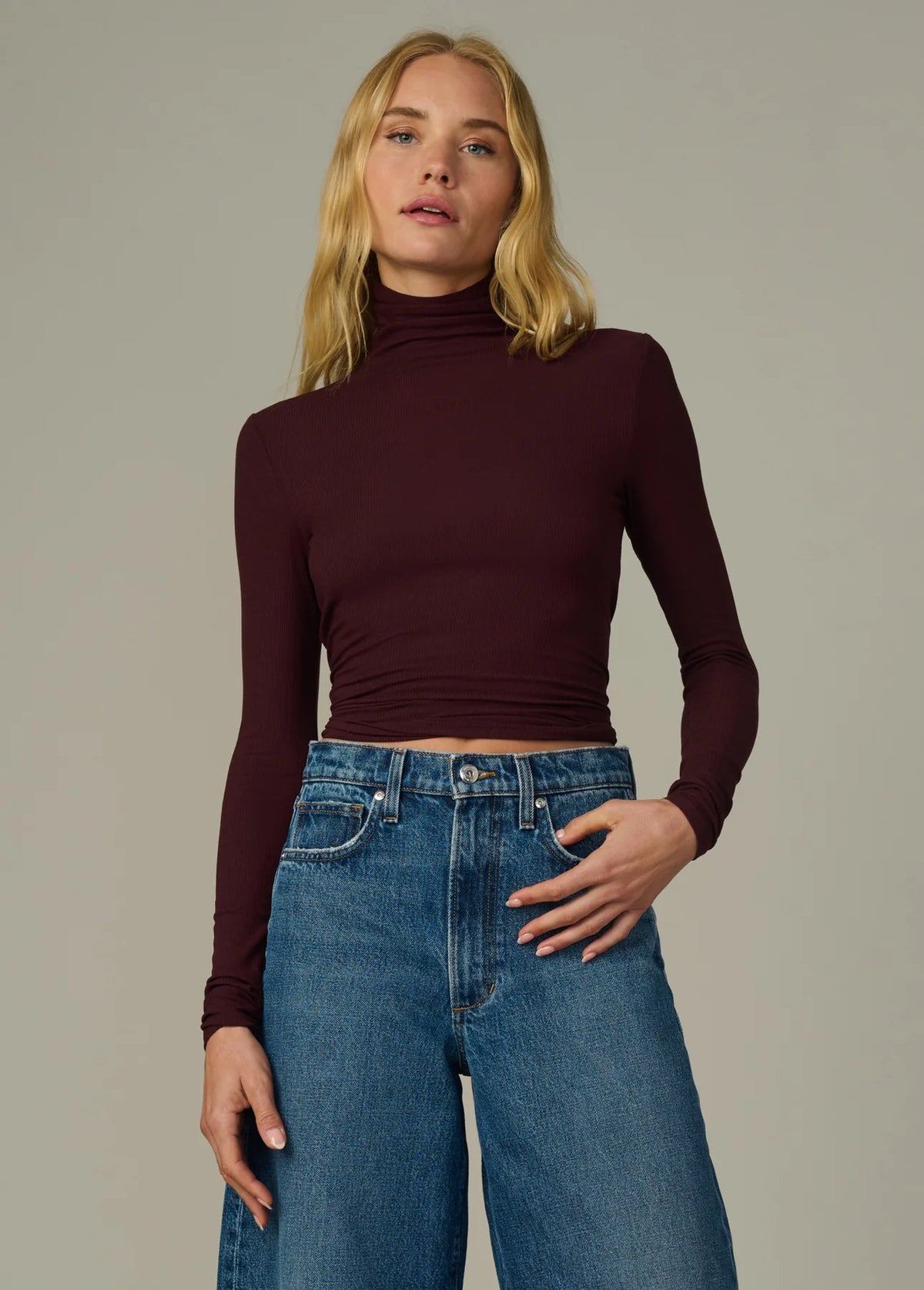 The Tony Long Sleeve Top - Bordeaux