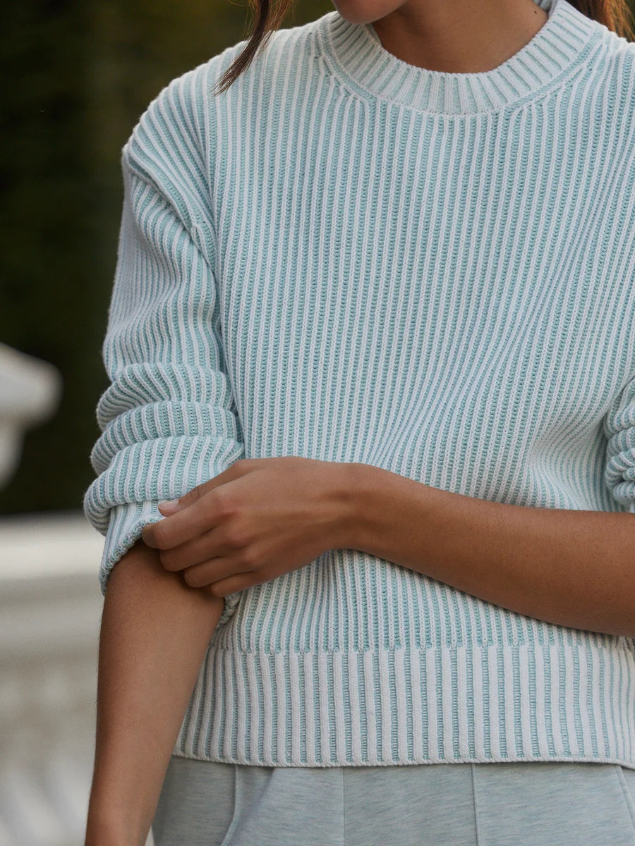 Seymour Knit Sweater - Blue Haze/Snow White
