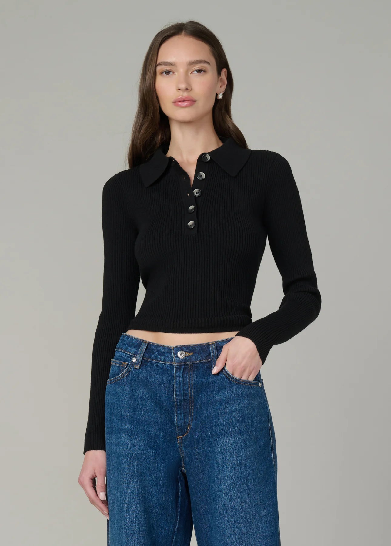 The Lisa Polo Sweater - Black