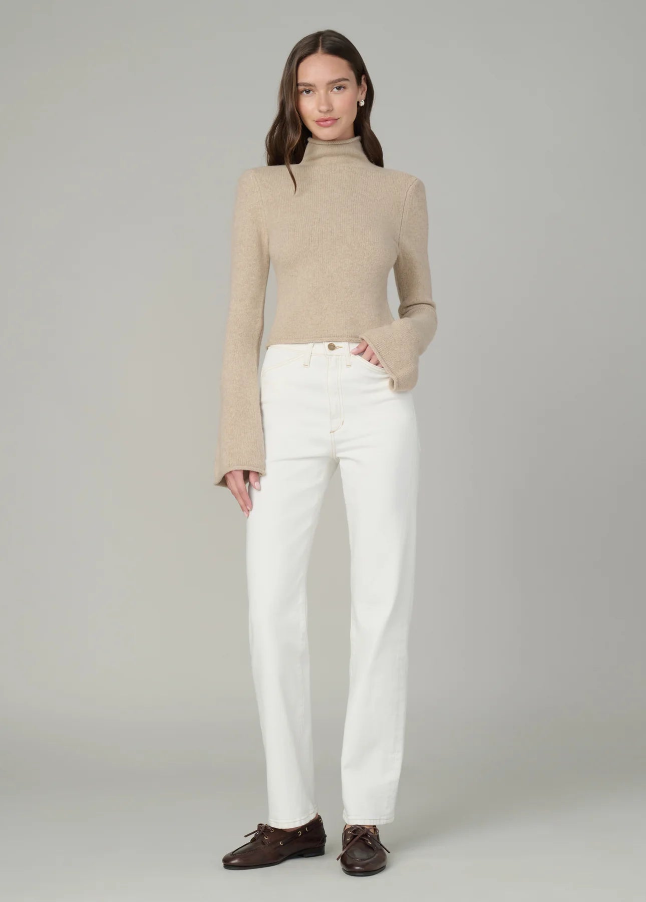 The Jane Roll Neck Sweater - Camel