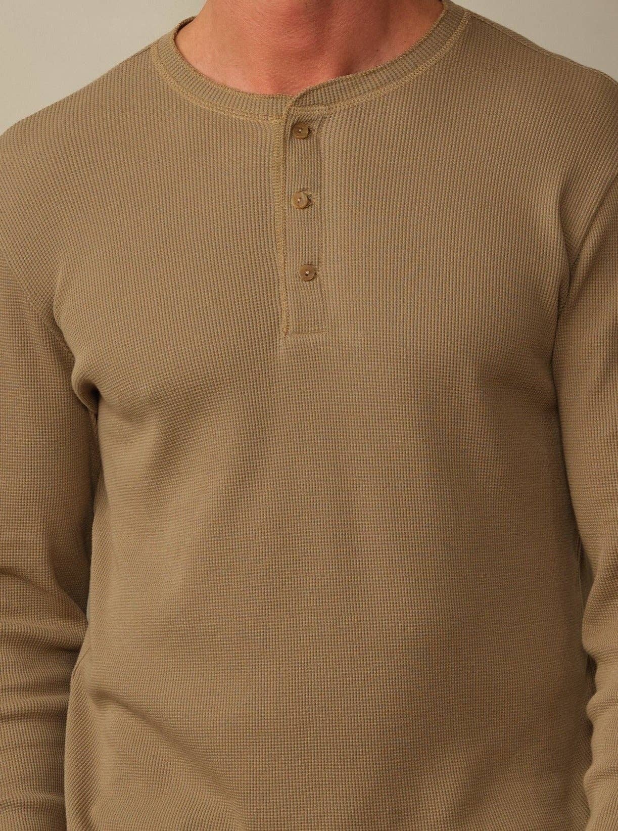 Men's Crosby Organic Cotton Waffle Henley