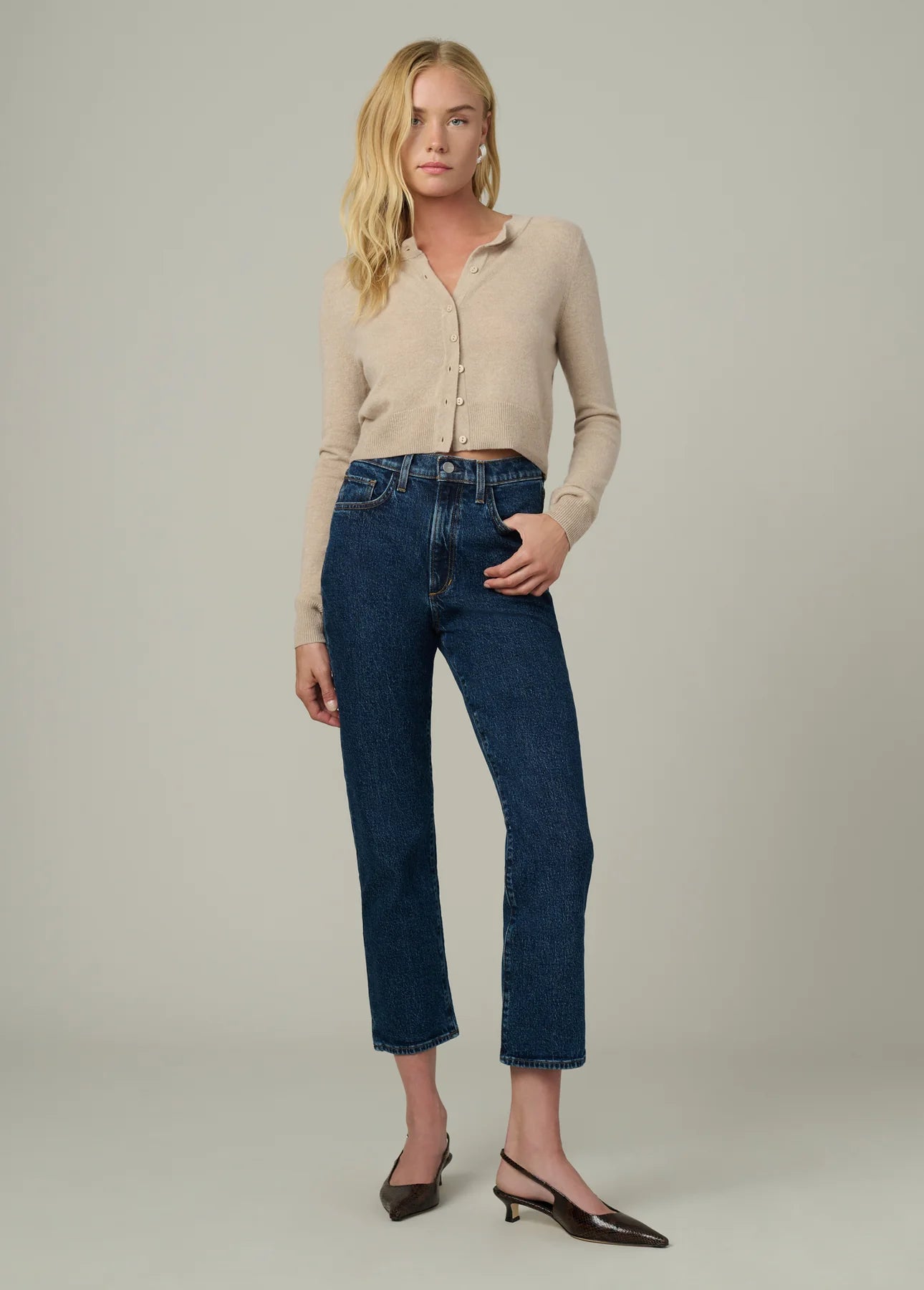 The Dani Cashmere Cardigan - Oatmeal