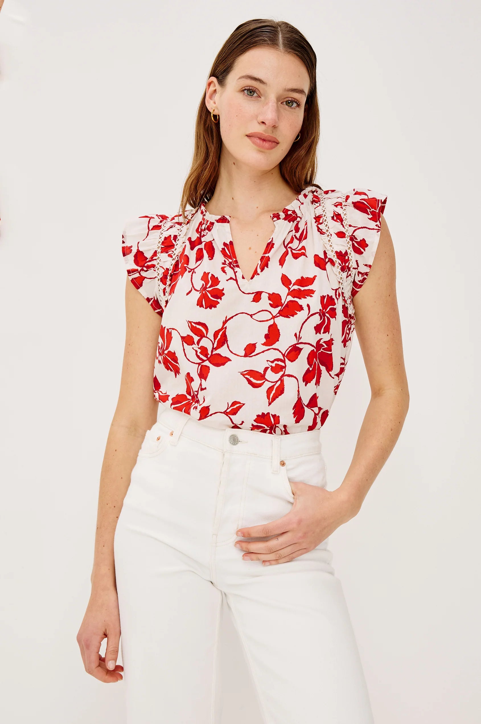 Allea Top - Red Jasmine