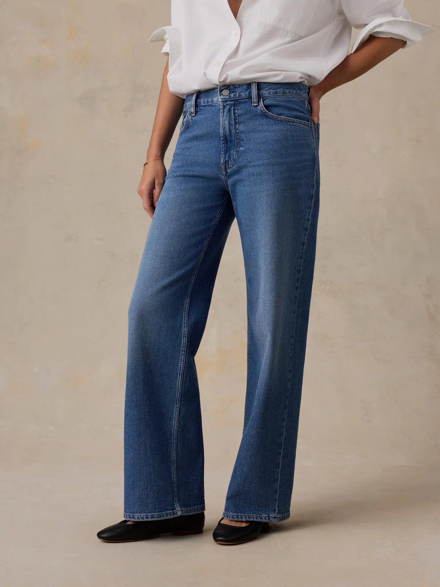 Regenerative Cotton Denim Wide Leg - Coast Bound Wash