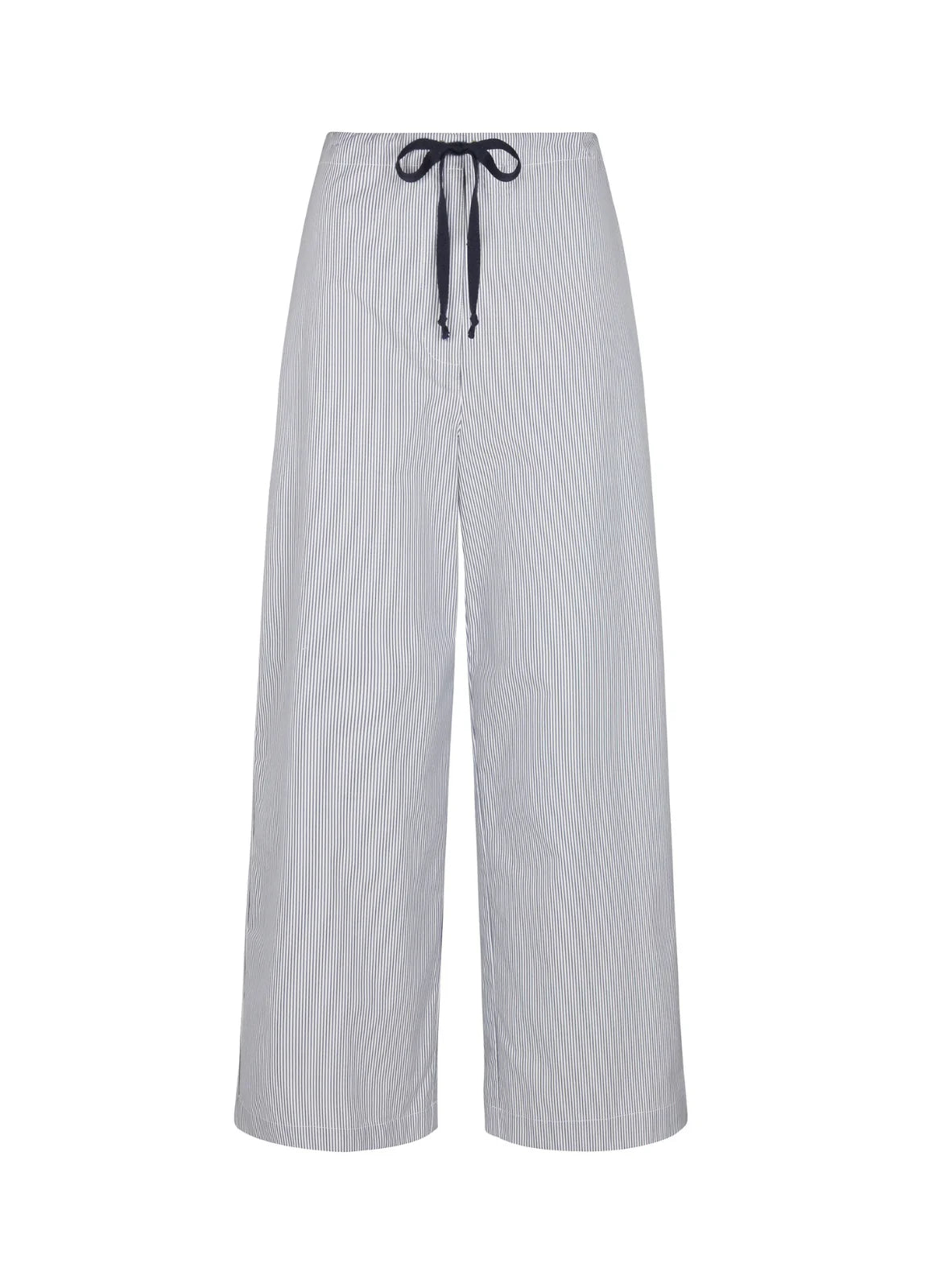 Alyssa Stripe Drawstring in Cotton - Navy/White