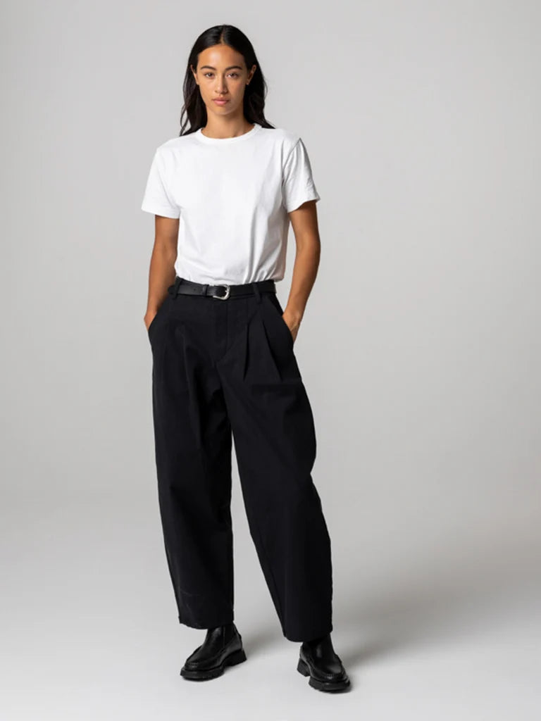 Amy Powney + Finisterre Women's Pleat Front Pant - Black