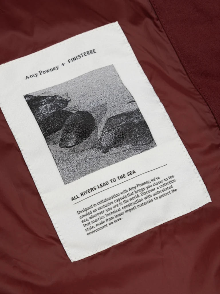 Women's Amy Powney + Finisterre Longline Waterproof Jacket - Cherrywood