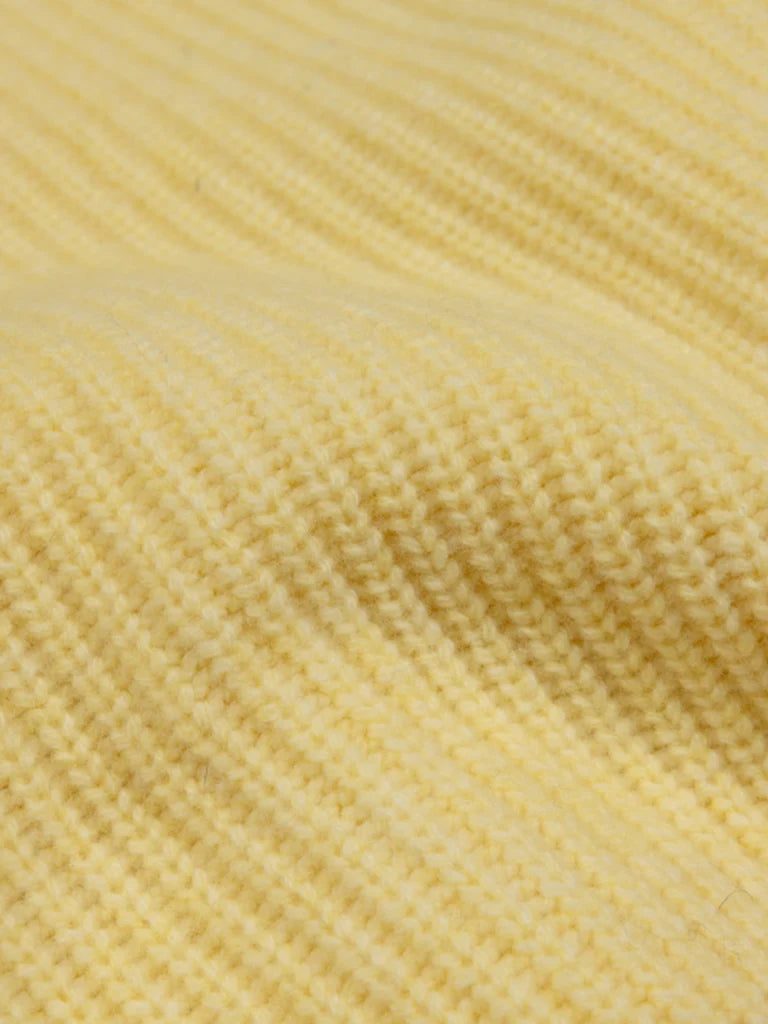 Women's Amy Powney + Finisterre Fisherman Rib Crew Neck Sweater - Butter Yellow