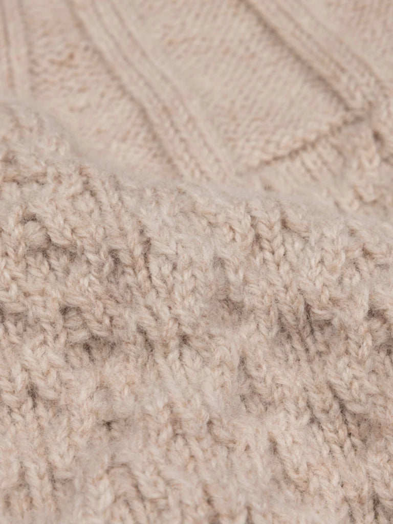Amy Powney + Finisterre Women's Aran Knit Sweater - Oatmeal