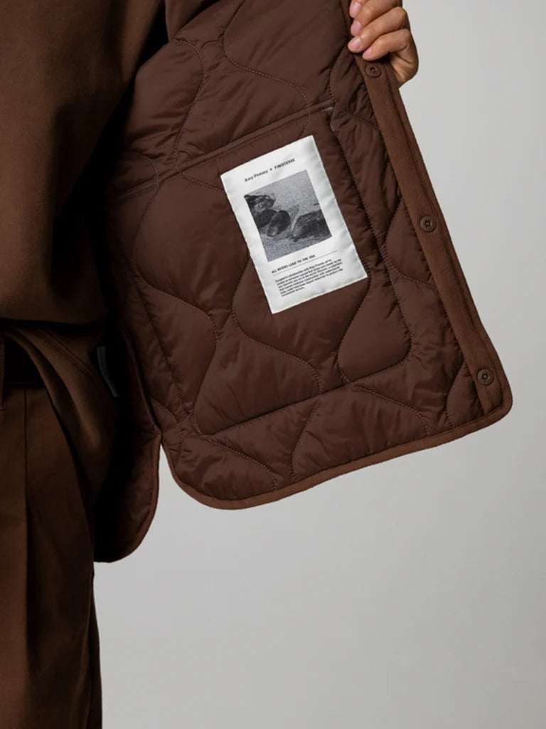 Amy Powney + Finisterre Oversized Quilted Jacket - Mocha