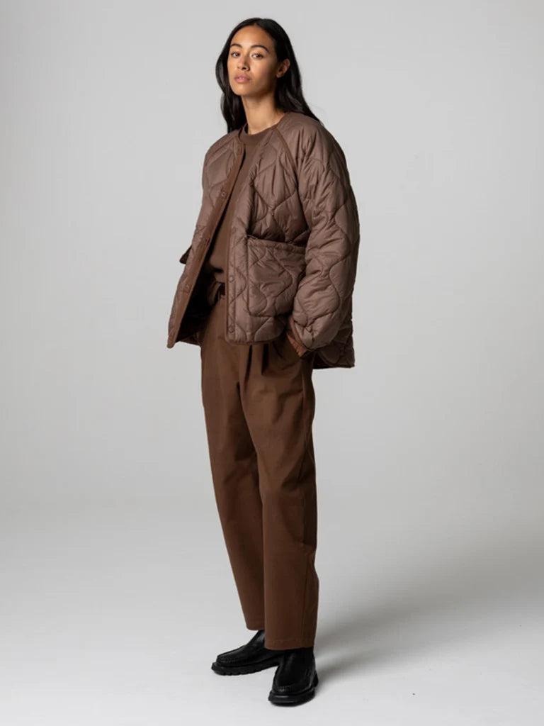 Amy Powney + Finisterre Oversized Quilted Jacket - Mocha