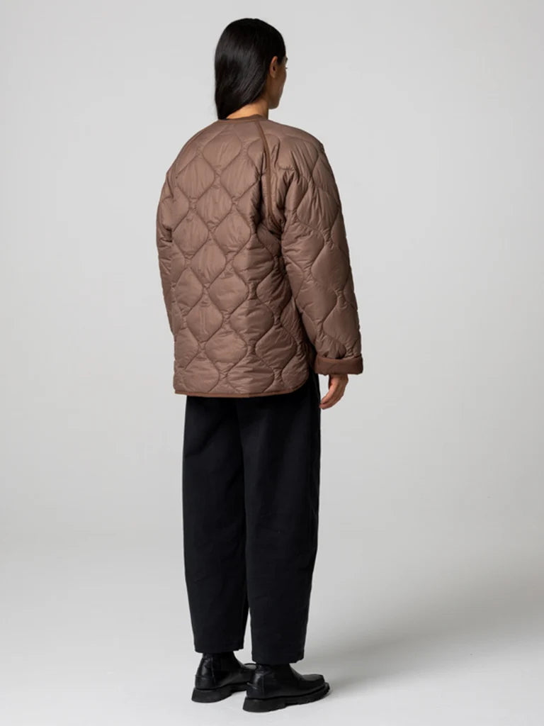 Amy Powney + Finisterre Oversized Quilted Jacket - Mocha