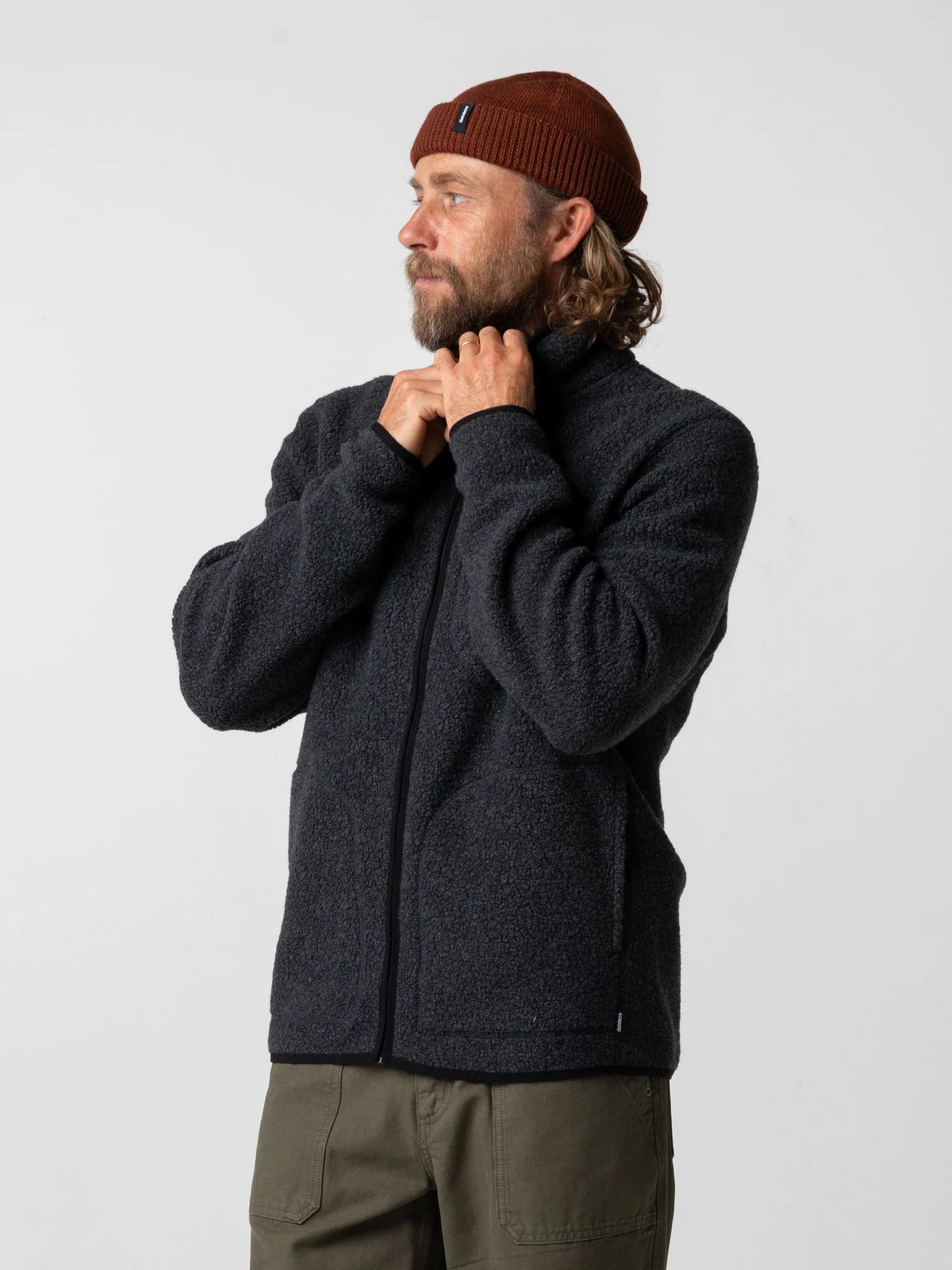 Portell Wool Fleece Jacket - Slate