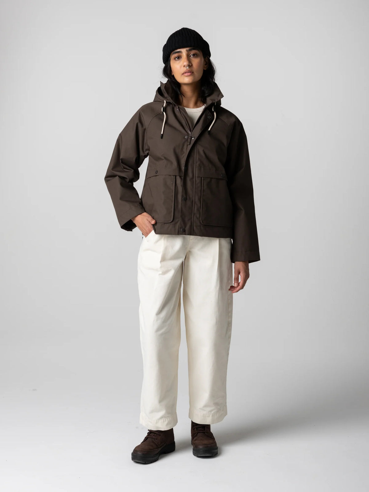 Women's Gannel Jacket - Coffee Brown