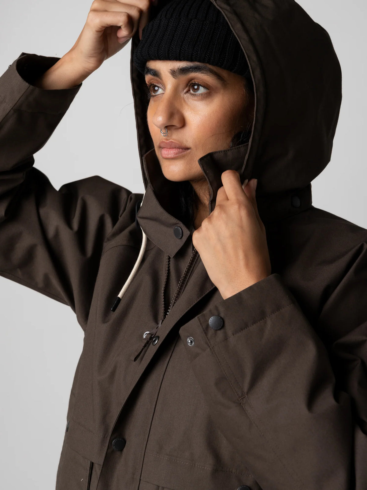 Women's Gannel Jacket - Coffee Brown