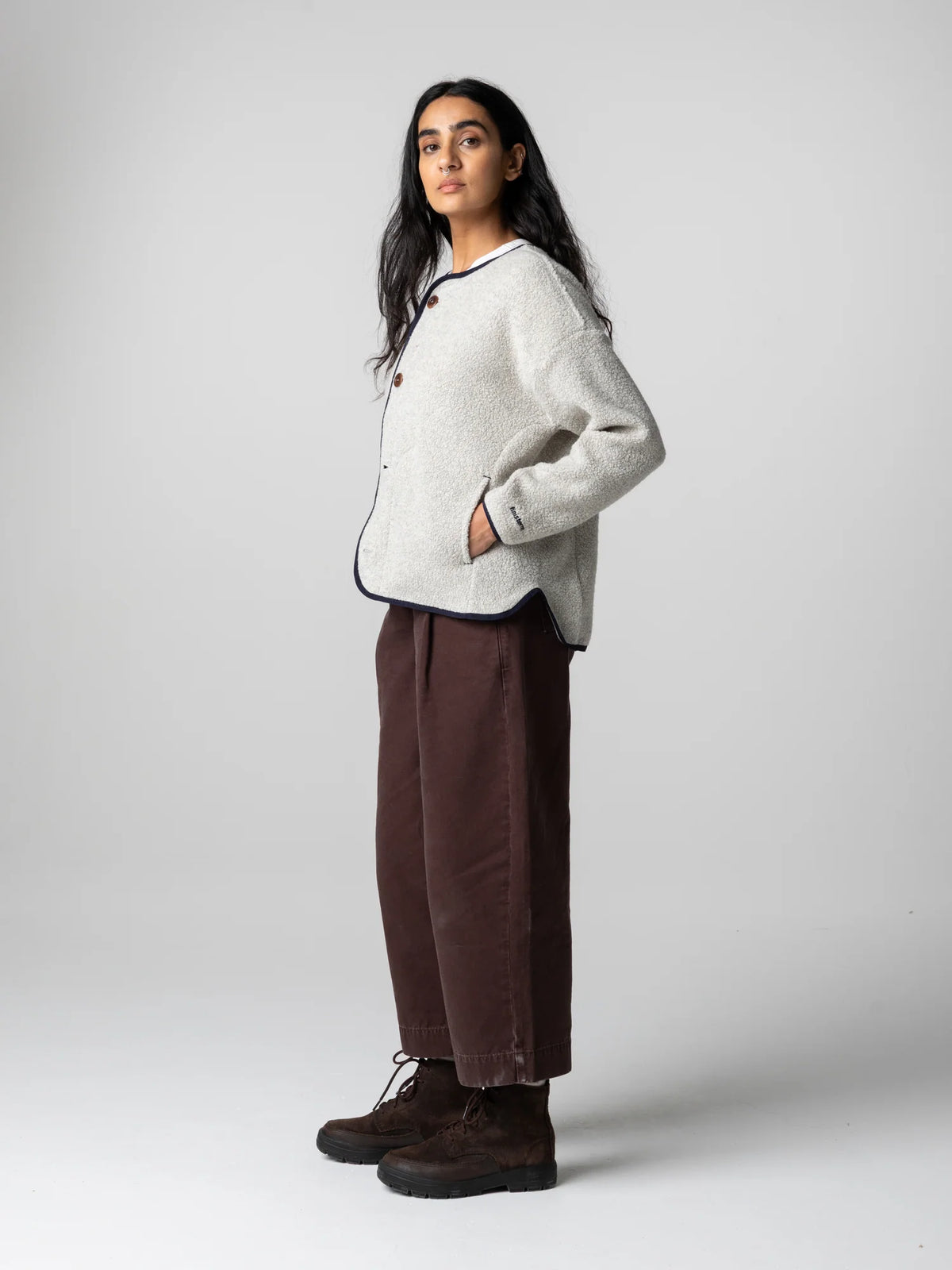 Women's Elowen Fleece Cardigan - Dove Grey