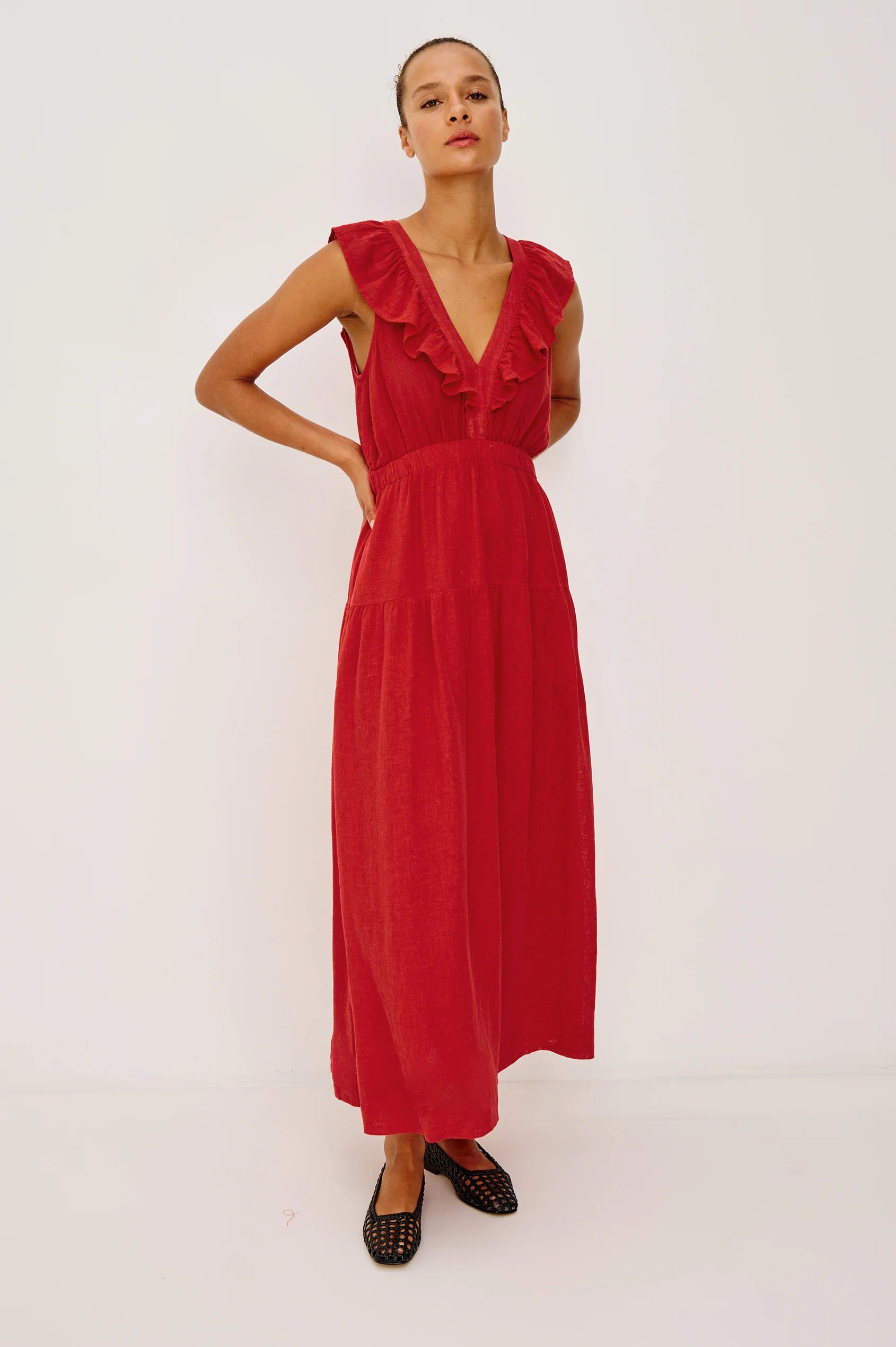 Beaux Dress - Tomato