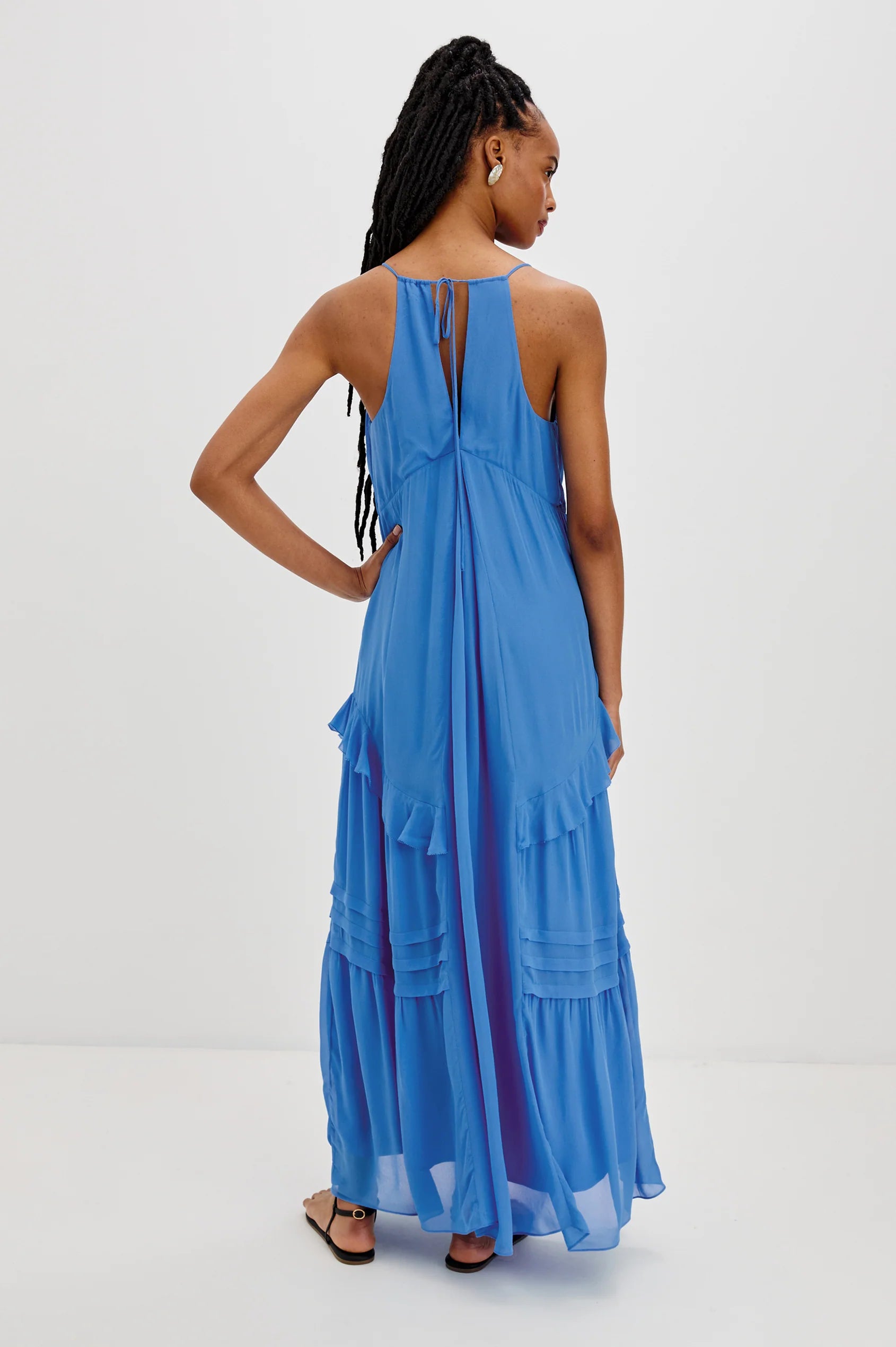 Boa Dress - French Blue