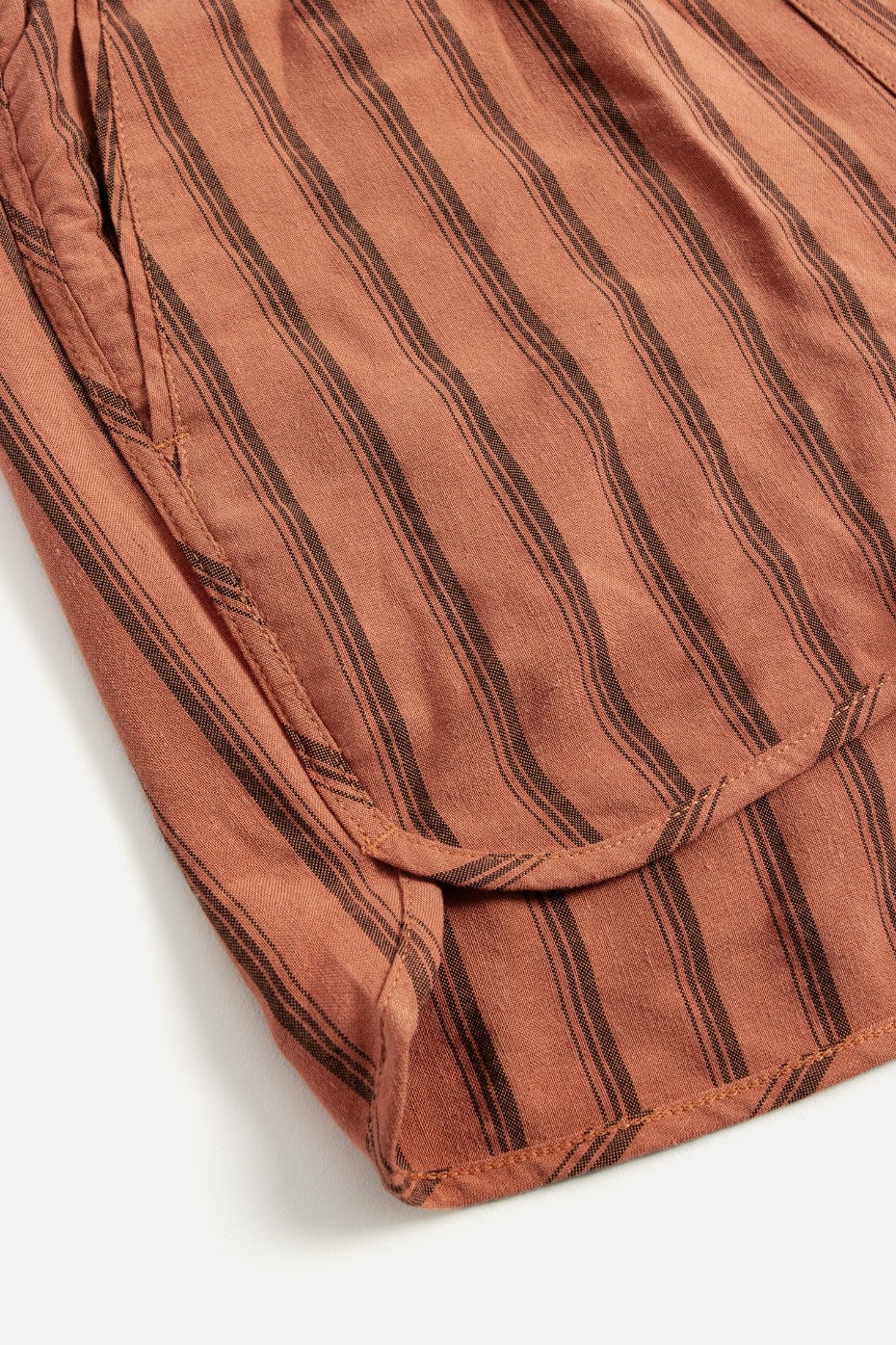 The Luca Track Short - Rust Stripe