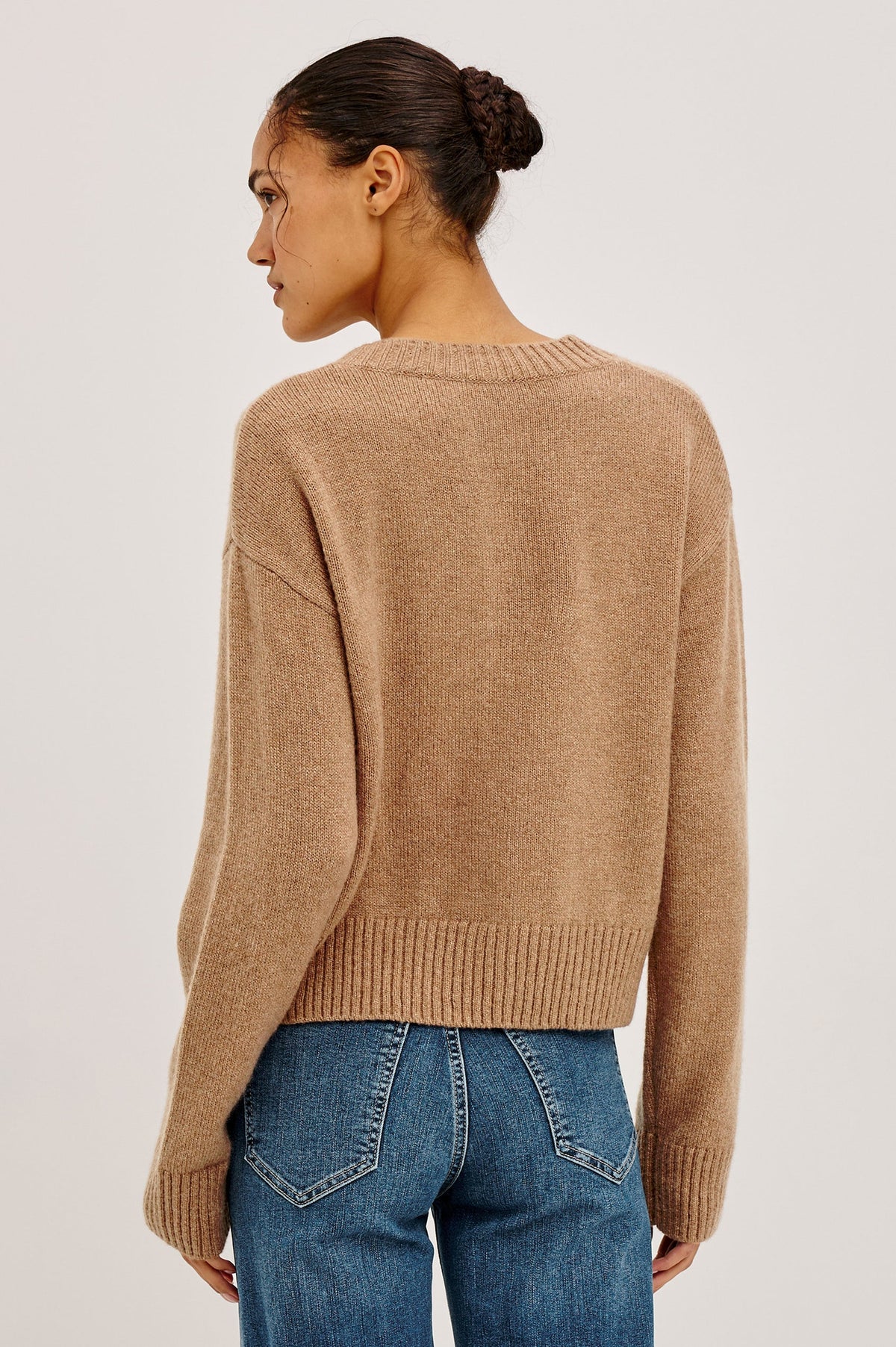 Carre Cardigan - Heather Camel