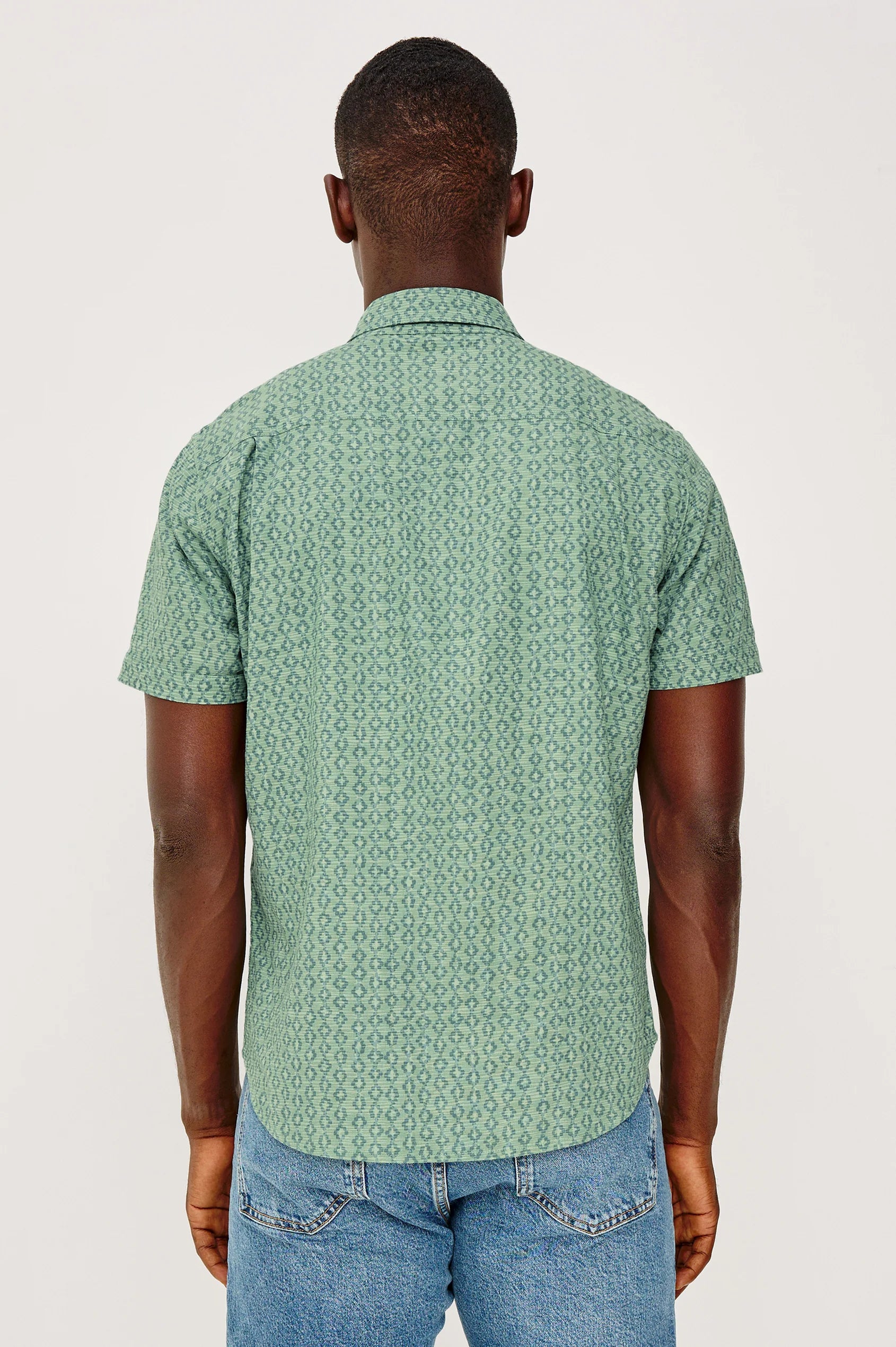 Carson Shirt - Wavy Batik Aqua