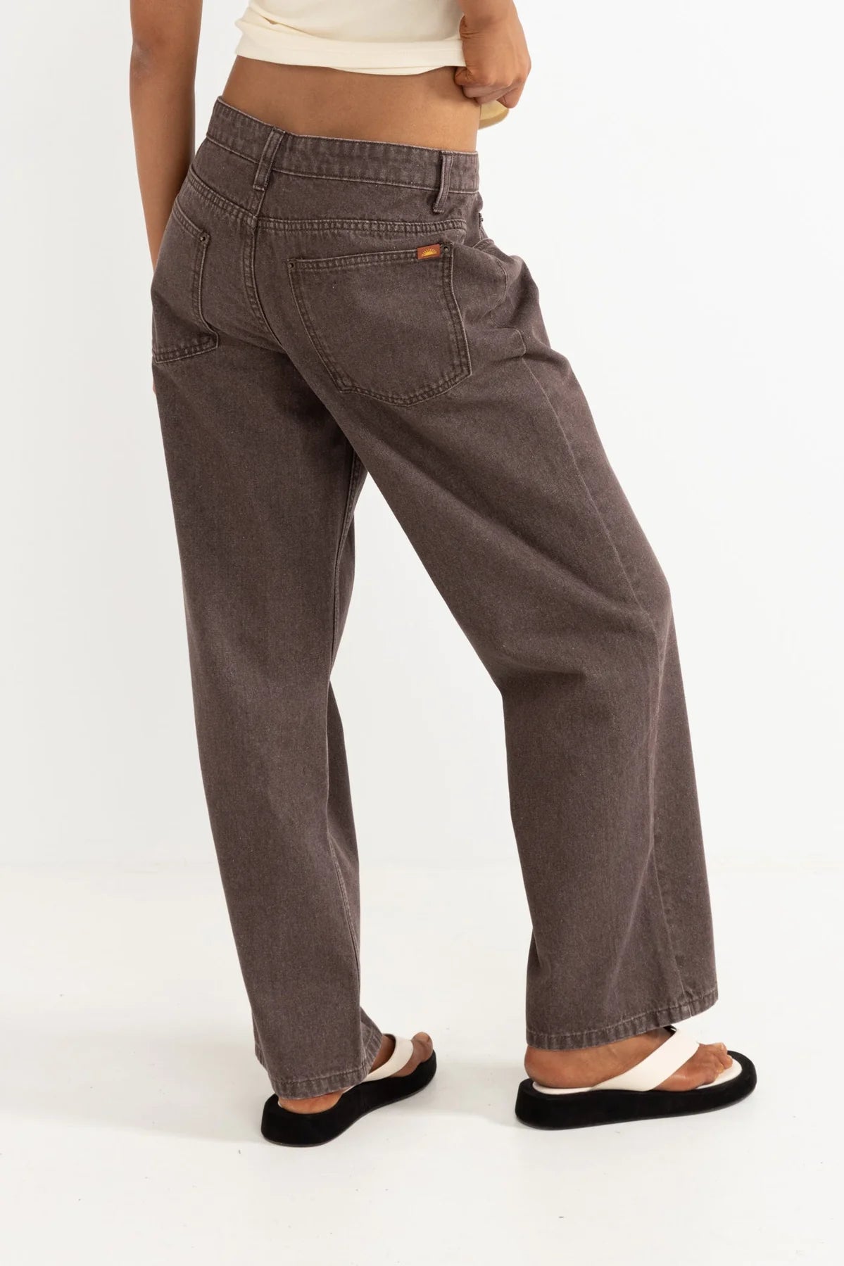Charlie Low Rise Denim Jean - Chocolate