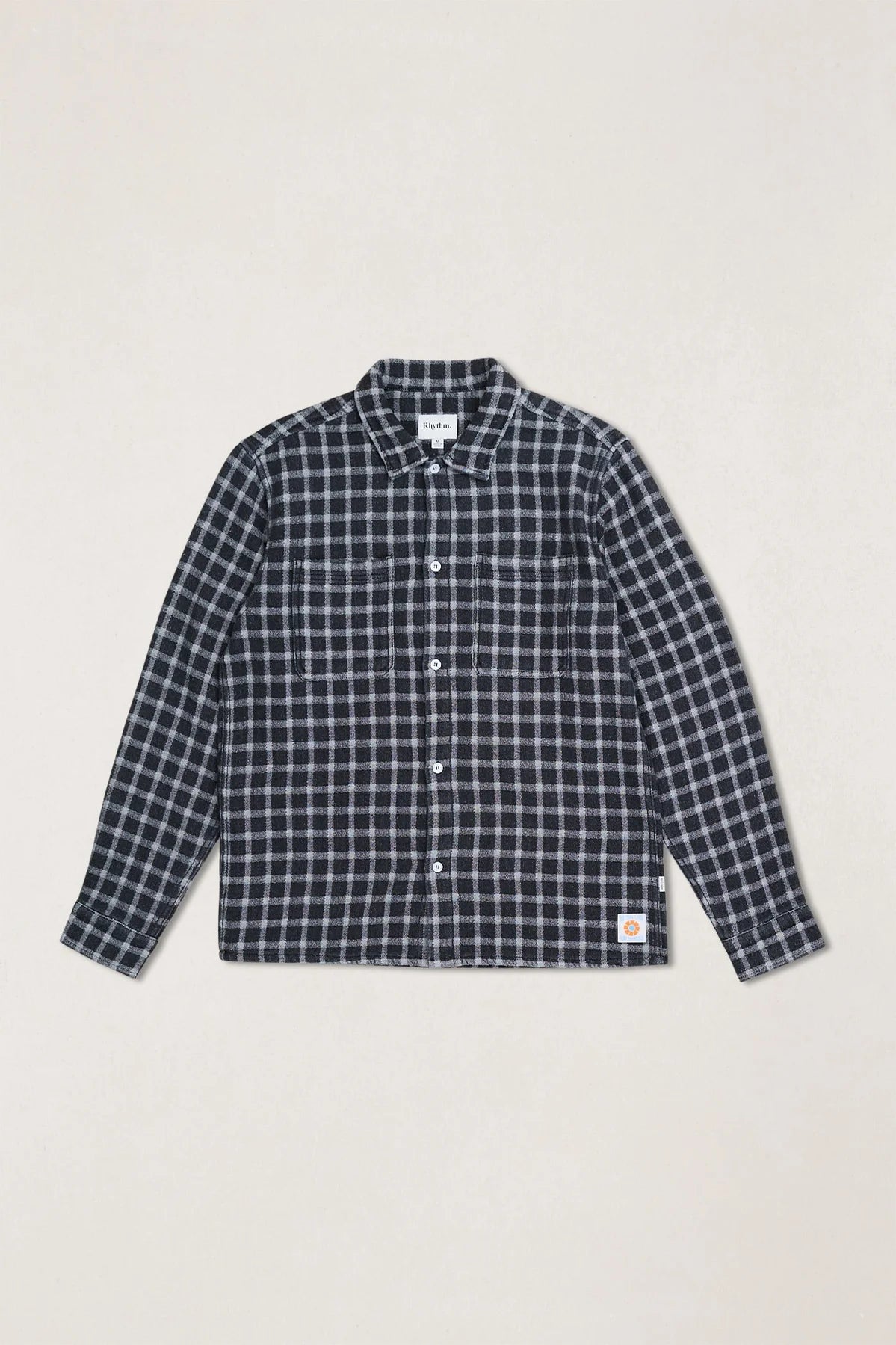 Jacquard Check Long Sleeve Shirt - Charcoal