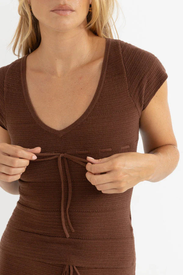 Maggie Knit Top - Chocolate