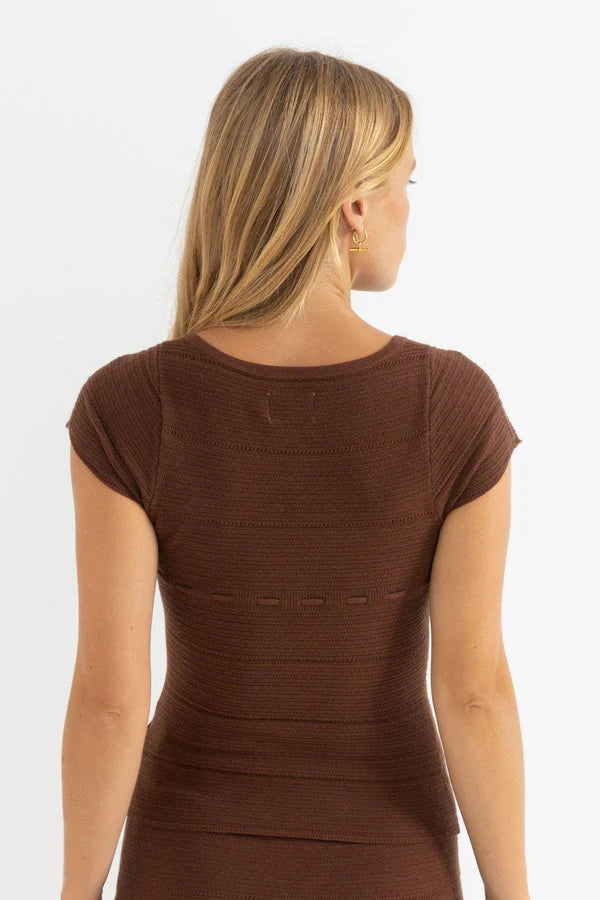 Maggie Knit Top - Chocolate