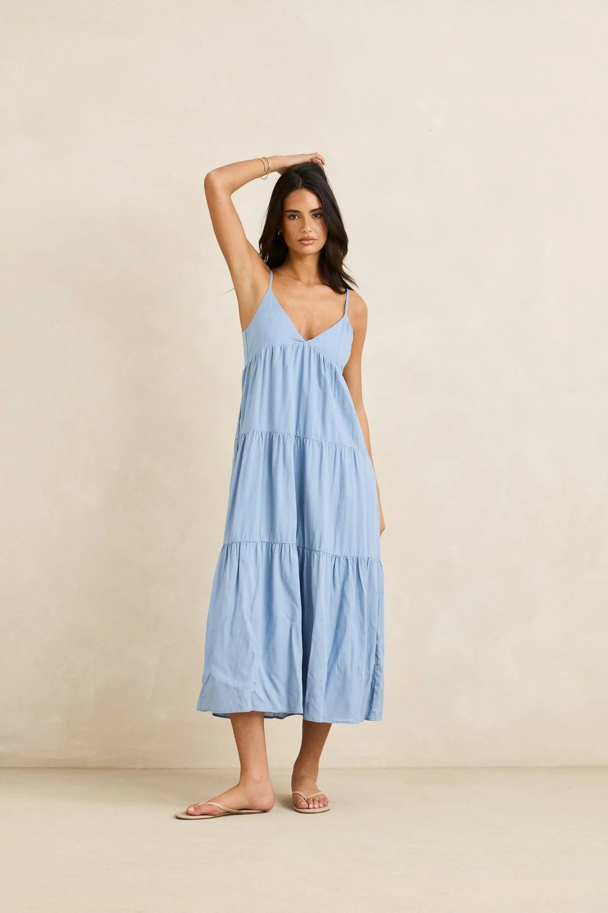 Classic Tiered Midi Dress