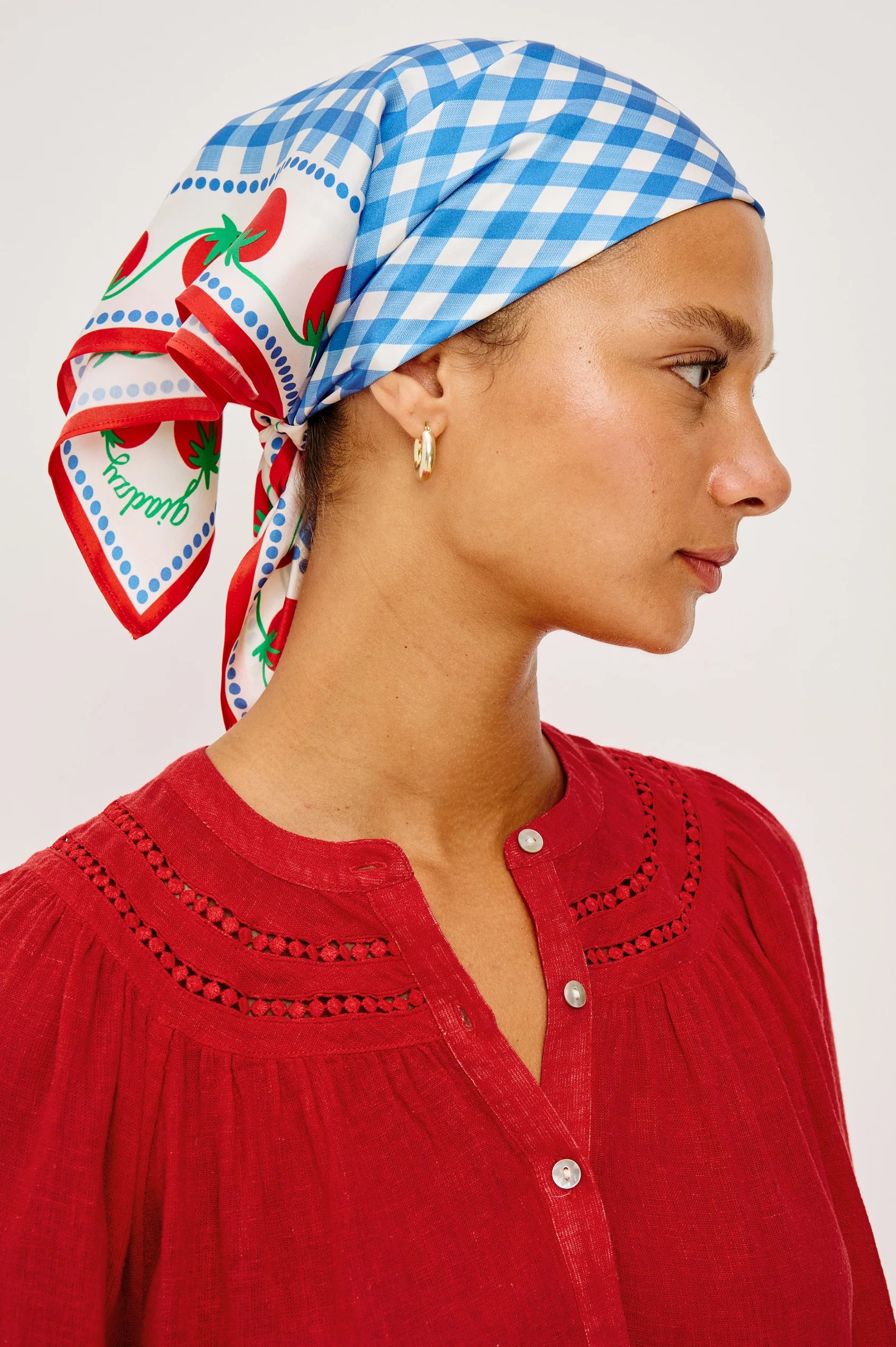 Rails x Giadzy Cosima Scarf - Gingham Tomatoes