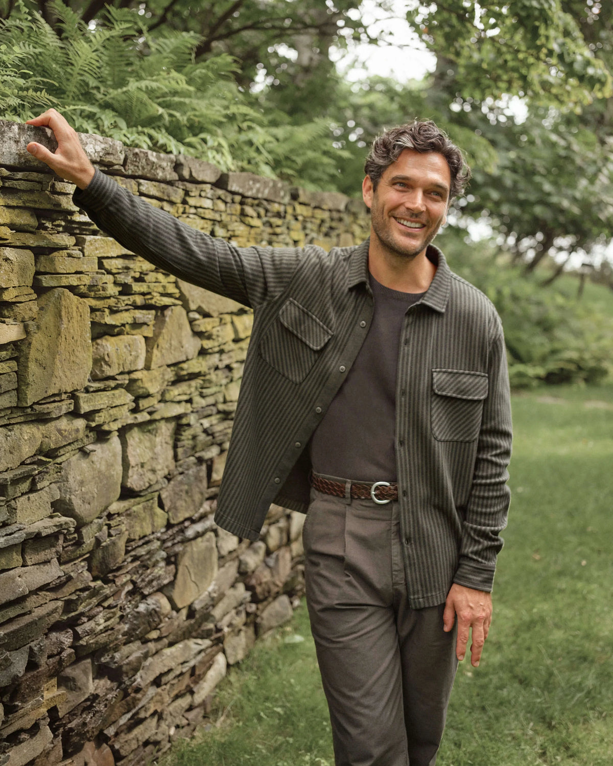 Jac Sweater Shirt - Juniper Lines
