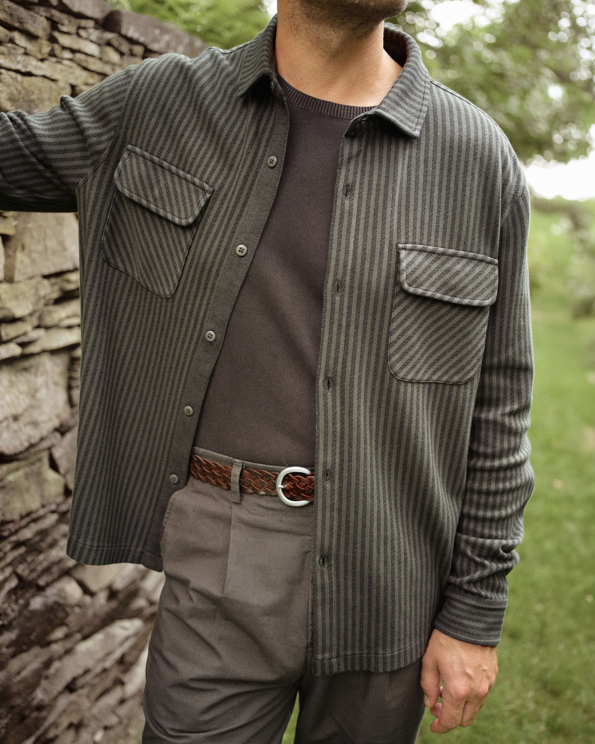 Jac Sweater Shirt - Juniper Lines