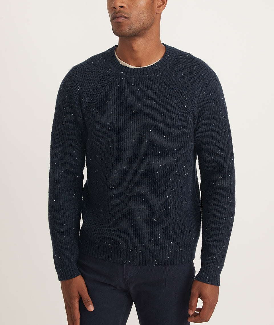Mens navy blue hotsell crew neck sweater