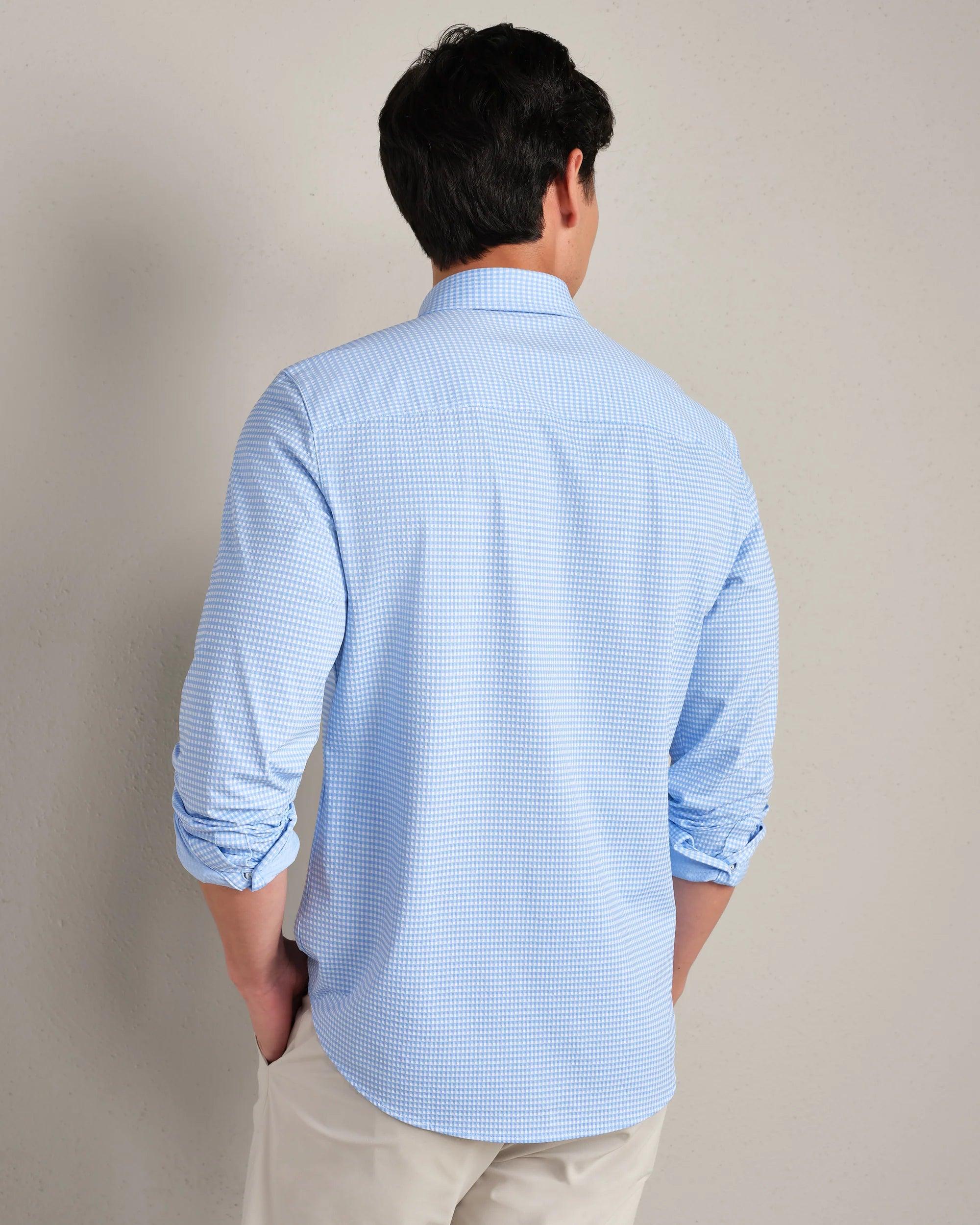 Commuter® Shirt - Slim - Light Blue Gingham