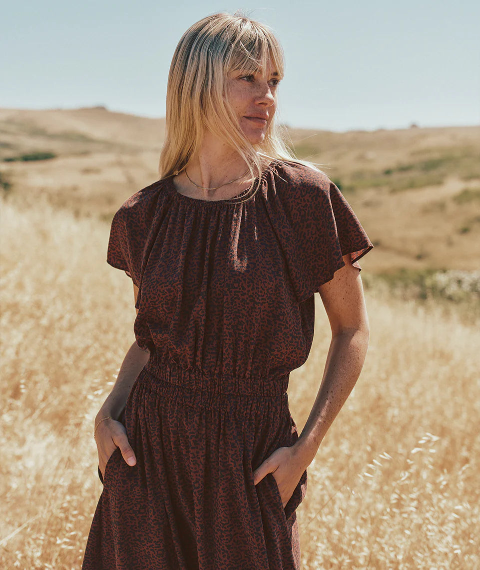 Charlotte Midi Dress - Deep Cheetah