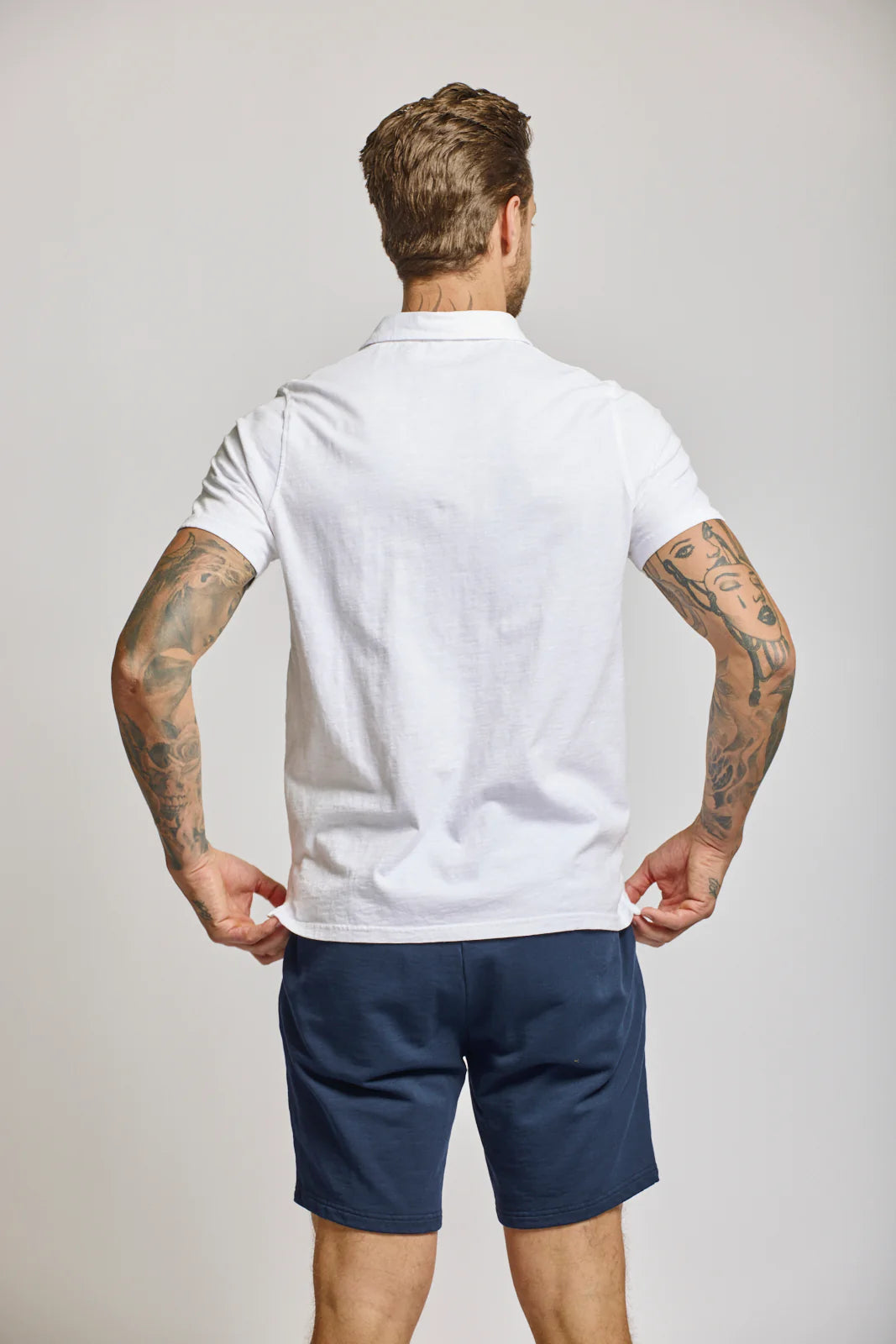 Slub Cotton Polo - White