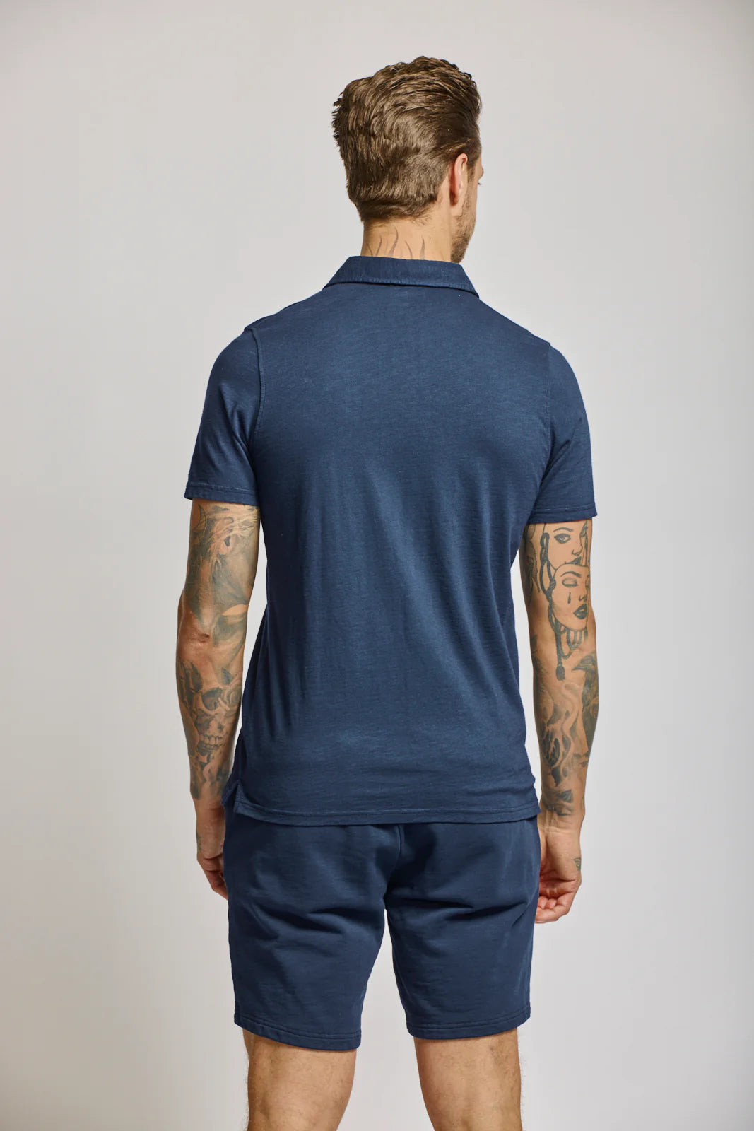 Slub Cotton Polo - Navy