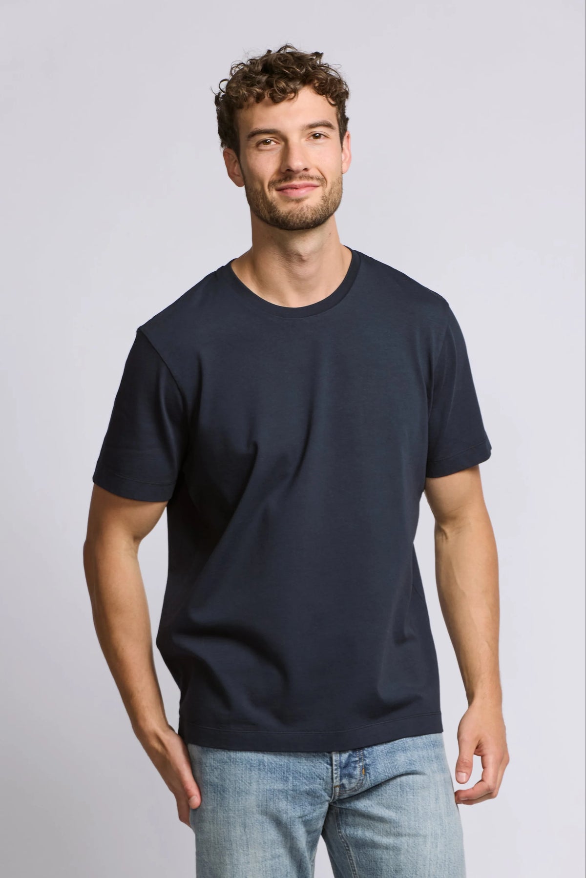 Heavyweight Crew Neck T-Shirt - Navy