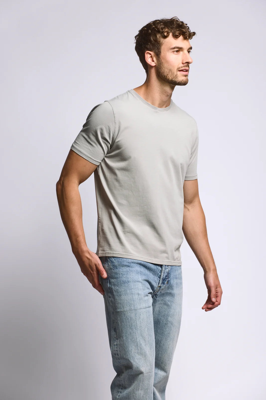 Crew Neck T-Shirt - Stone