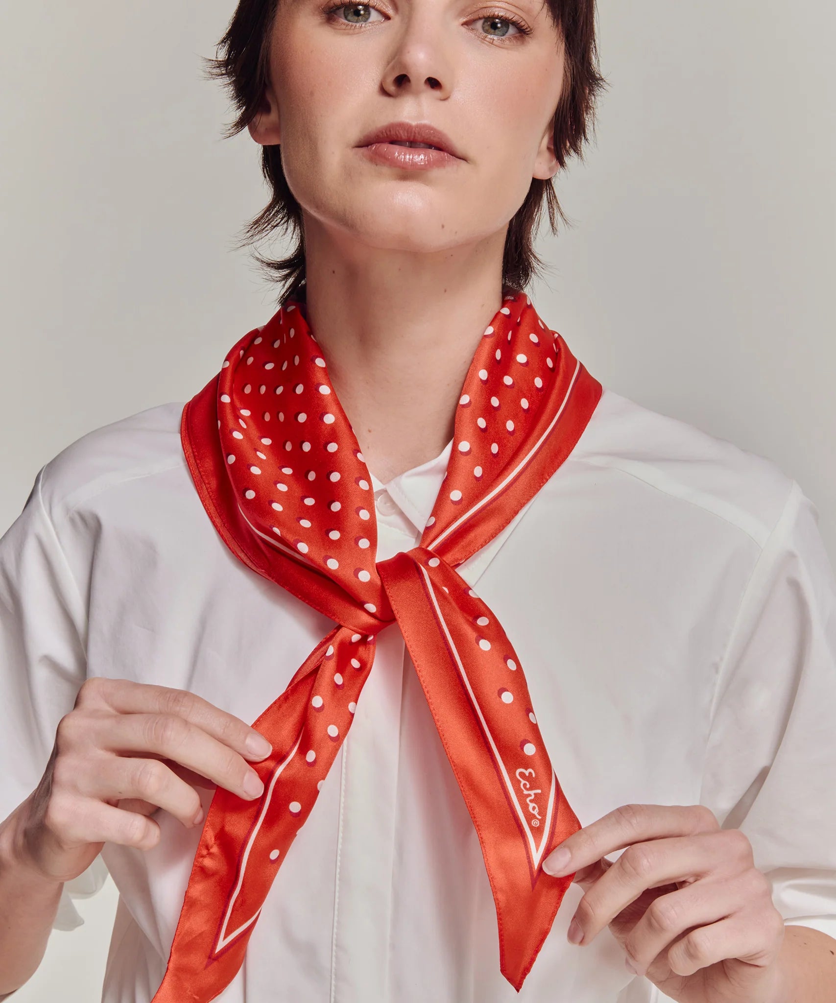 Dot Silk Diamond - Fiesta Orange