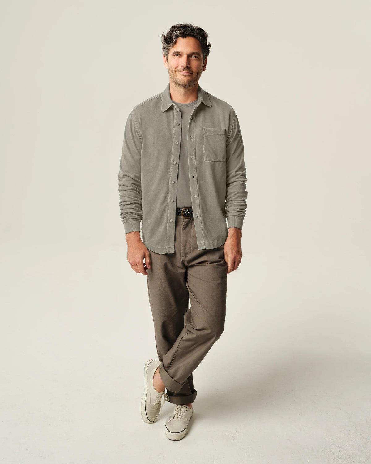 Featherweight Caza Knit Shirt - Kelp