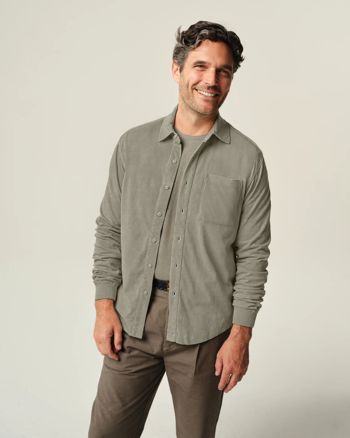 Featherweight Caza Knit Shirt - Kelp