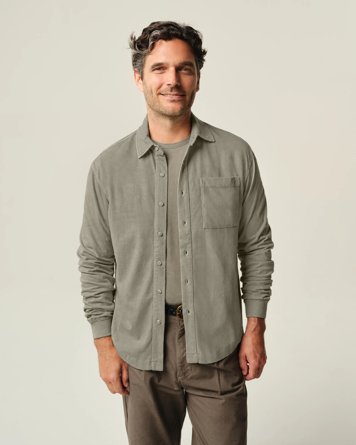 Featherweight Caza Knit Shirt - Kelp