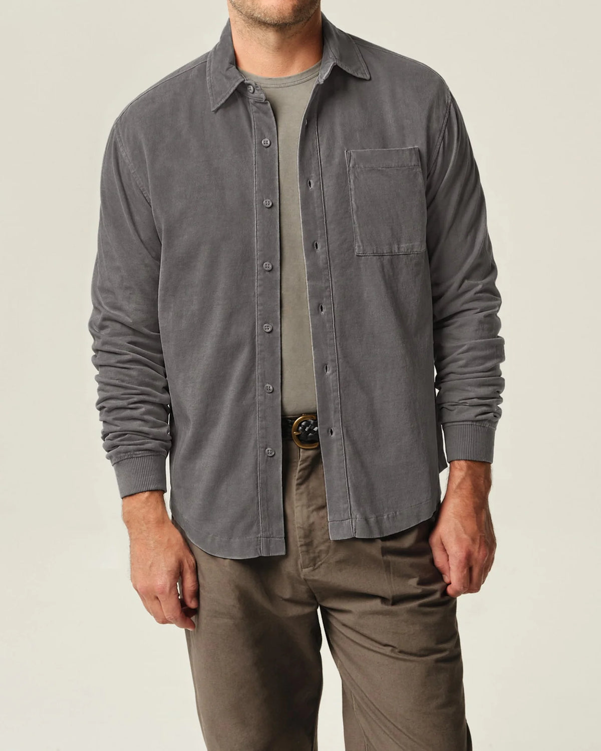 Featherweight Caza Knit Shirt - Slate