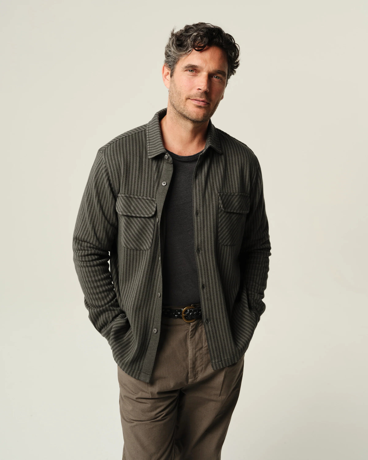 Jac Sweater Shirt - Juniper Lines