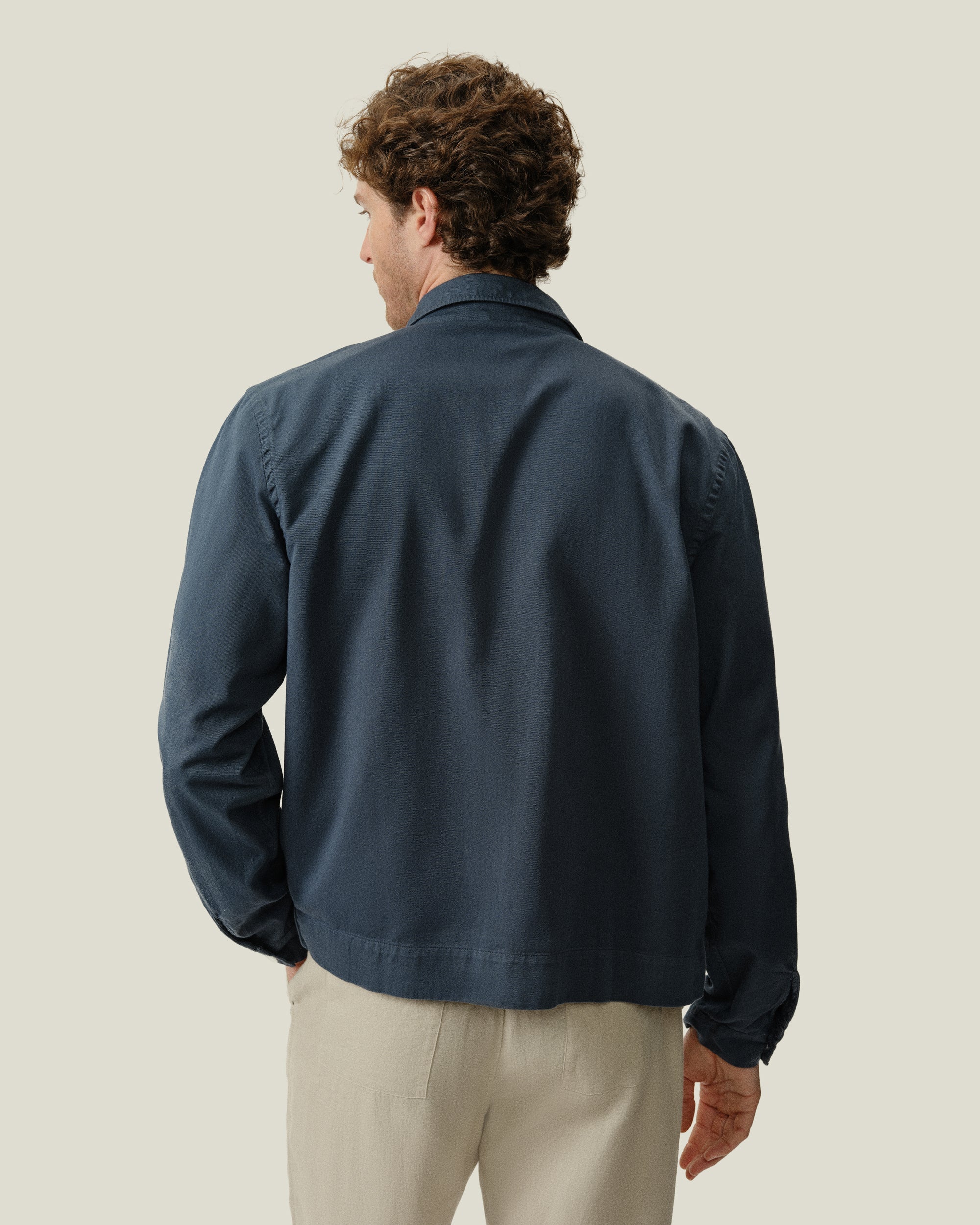 Twill Zip Jacket - Lake